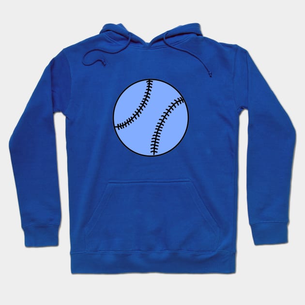 Sky Blue Baseball Ball - Doodle Hoodie by SpHu24